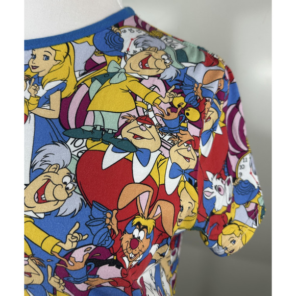Cakeworthy x Disney x Alice In Wonderland Character Collage Cotton T-Shirt XL - Picture 10 of 15